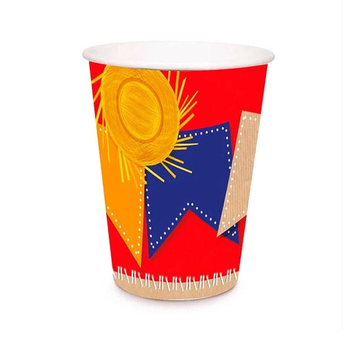 Copo de Papel Festa Junina Festança 240ml - 8 unidades