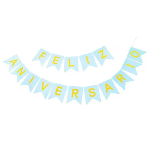 Faixa Decorativas Feliz Aniversário Azul - 1 Unidade