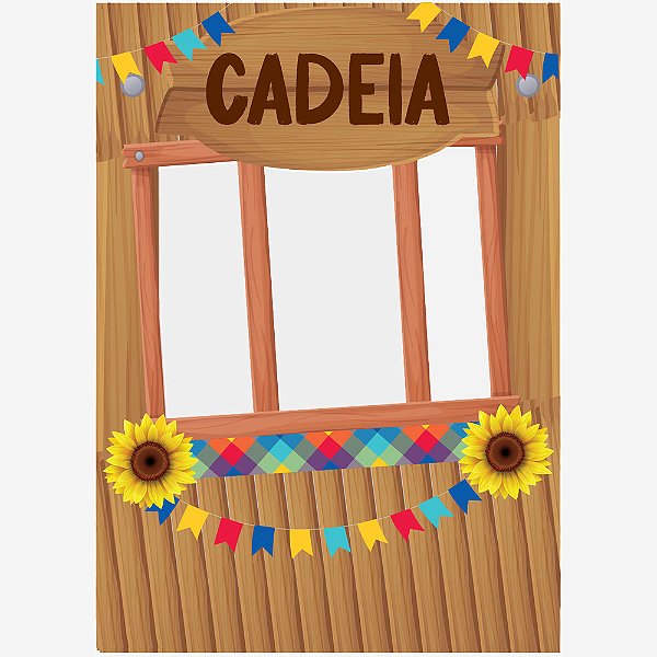 Painel Cartonado Cadeia Divertida Festa Junina 88cm