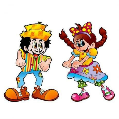 Kit Festa Junina Boneco Casal Caipira 64x45cm - 2 Unidades (1 Menino Caipira e 1 Menina Caipira)