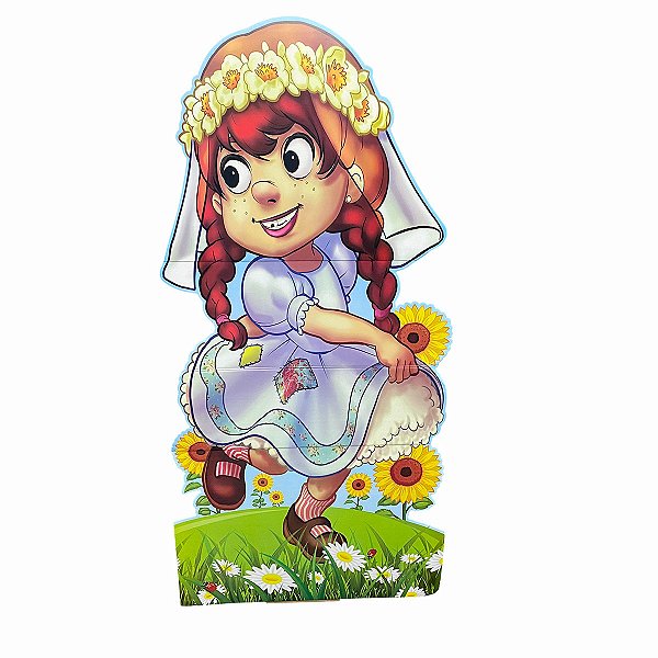 Totem Menina Caipira Decoração Festa Junina 146x70 cm