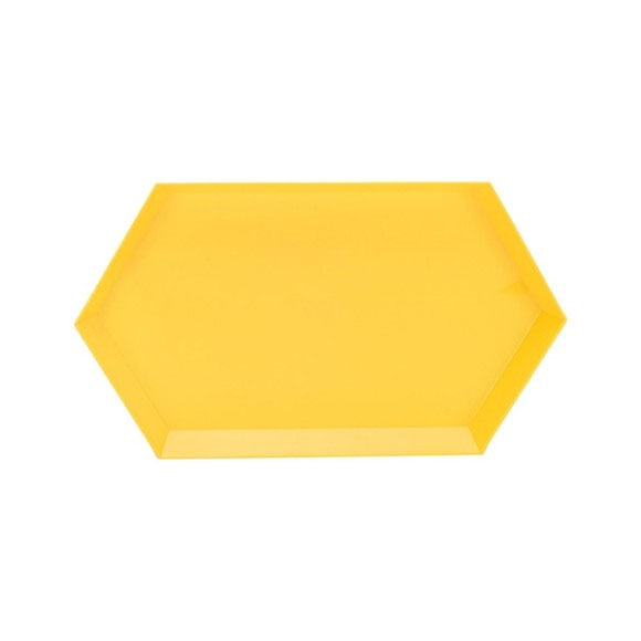 Bandeja Prisma para Doces e Salgados 30x18x2,5cm - Amarelo - 1 Uniddade