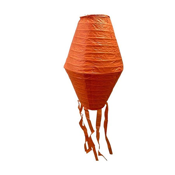 Enfeite Junino Lanterna de Papel 20 x 30cm Laranja