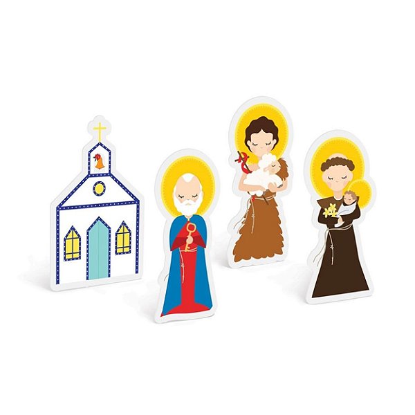 Silhueta Decorativa São João 28x20cm - 4 Unidades