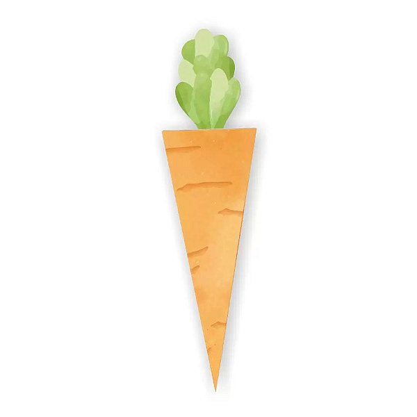 Caixa Cone Cenoura Páscoa Encantada - 16x5,5cm - 1 Unidade