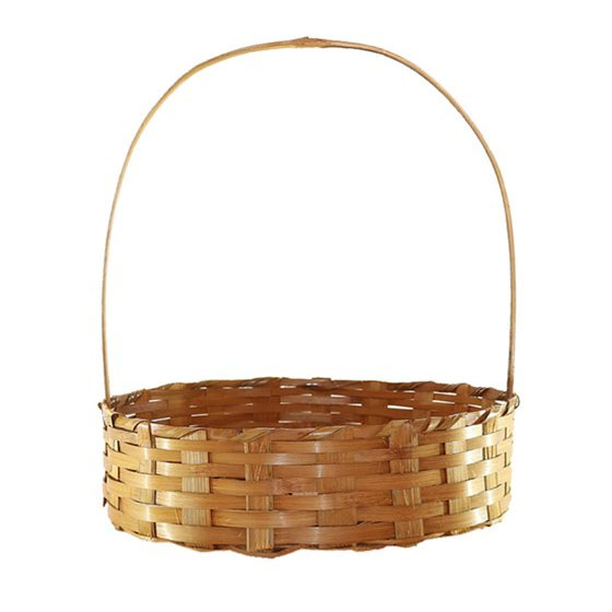 Cesta Fraldeira Redonda Bambu 35cm