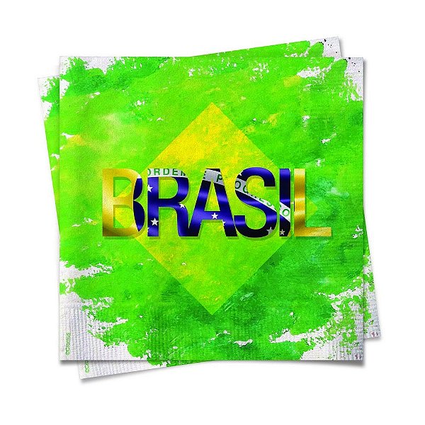 Guardanapo Vai Brasil 25x25cm - 20 Unidades