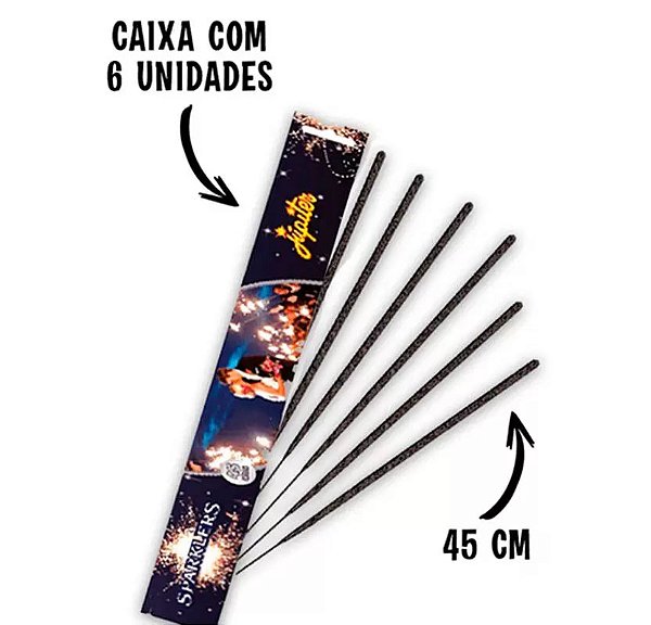 Vela Sparklers 45cm - 6unidades