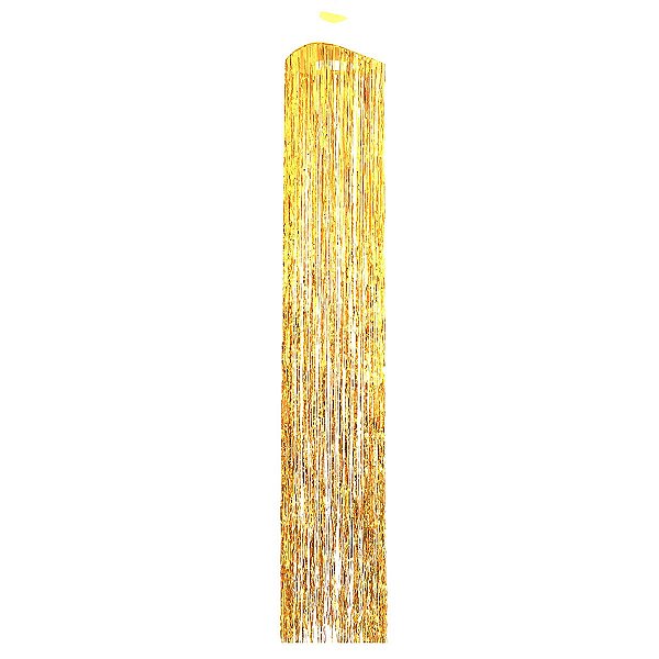 Enfeite De Teto Lustre Metalizado para Decoração - Dourado - 1,80M