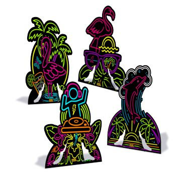 Enfeite de Mesa Neon 20x18cm - 4 Unidades