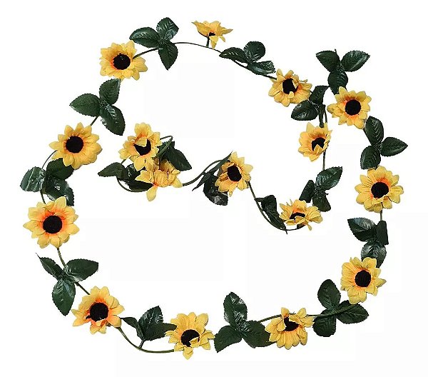 Corrente Girassol Flor Artificial 2,25 Metros