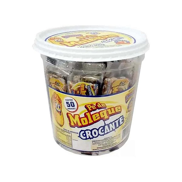 Pé de Moleque Crocante Embalada Amendupã - Pote c/50 Unidades - 800g