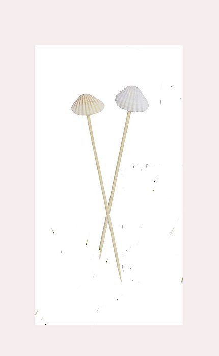 Palito para Petiscos Enfeite Concha 13cm - 24 un