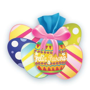 Kit Ovos de Páscoa Cartonado 18cm x 12cm - 6 Unidades