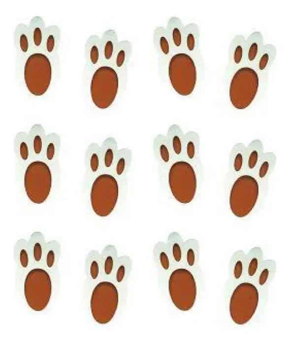 Pé de Coelho 13x7cm - 12 Unidades