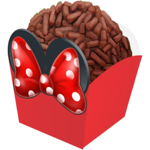 Forminha para Brigadeiro Orelha Laço 3x3x3cm - 24 Unidades