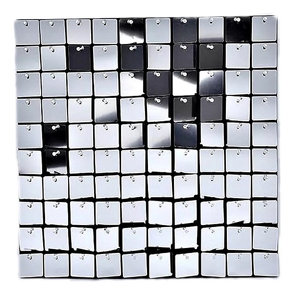 Painel Mágico Shimmer Wall Placa Prata 30x30cm - 1 Unidade