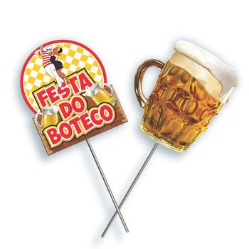 Palito Festa do Boteco 25x6cm - 10 Unidades
