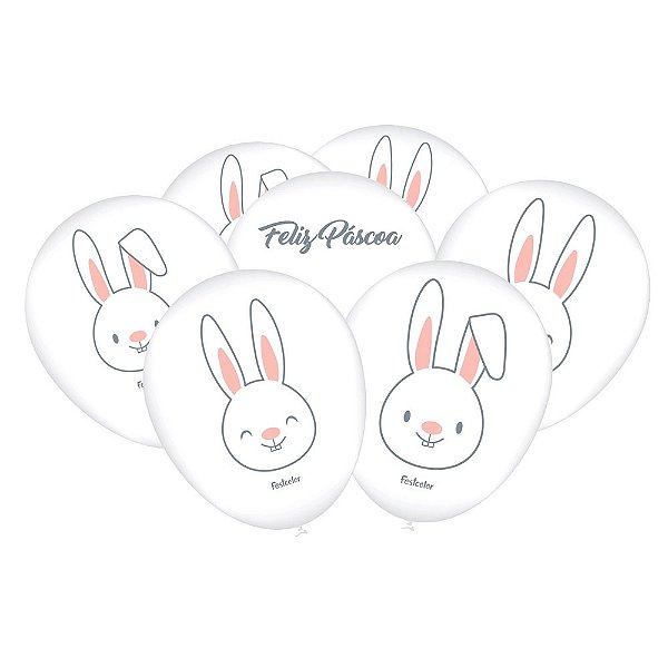 Balões Bexigas Feliz Páscoa - 9 Polegadas (23cm) - 25 Unidades