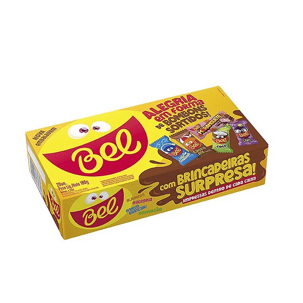 Caixa de Bombom Bel Sortidos 180g - 20 Unidades