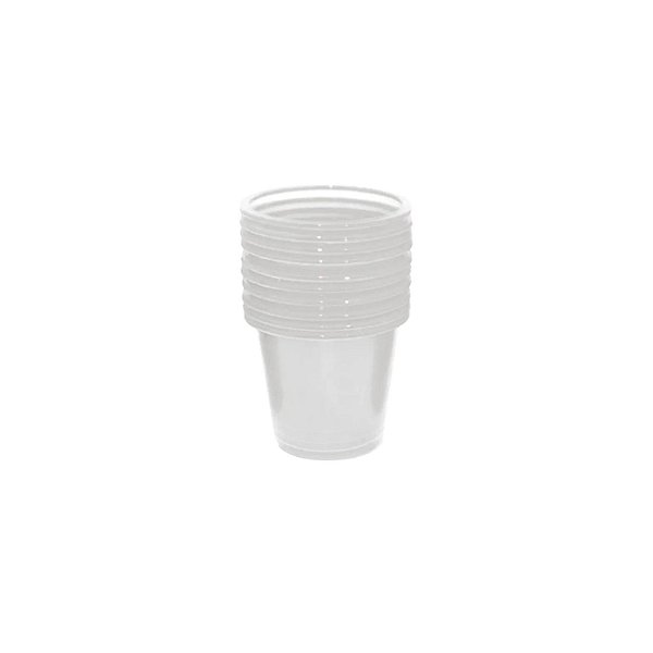 Copo Biodegradável Crystal Shot 30ml Transparente Neon - 10 Unidades