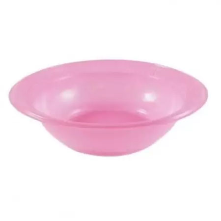 Prato Fundo Plástico Biodegradável Cumbuca Rosa 12cm - 10 unidades
