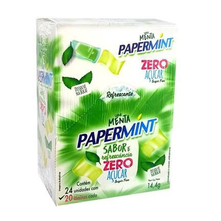 Display Caixa Lamina Bucal Papermint Sabor Menta - Caixa 24 unidades com 20 lâminas cada