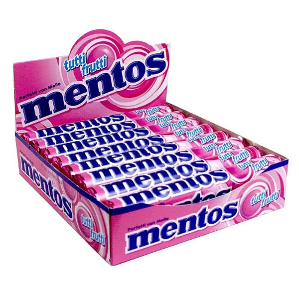 Drops Mentos Tutti Frutti - Caixa com 16 unidades