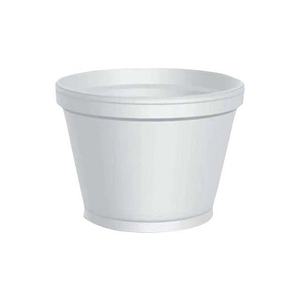 Pote Térmico Cumbuca De Isopor Sem Tampa 237ml - 20 Unidades