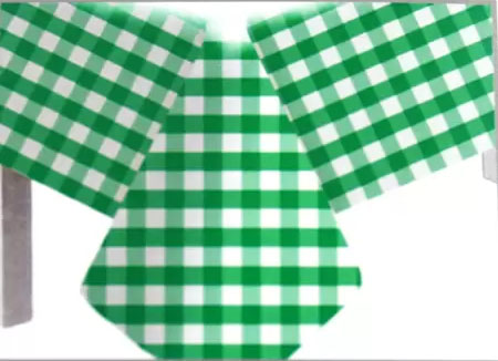 Toalha De Mesa Metalizada Xadrez Retangular Verde - 137 x 183 cm