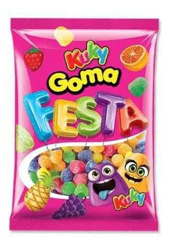 Bala de Goma Festa Confeitadas Sortidas - 500 Gramas
