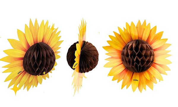 Painel Flores Girassol Decoração Festa Junina 25 cm - 1 Unidade