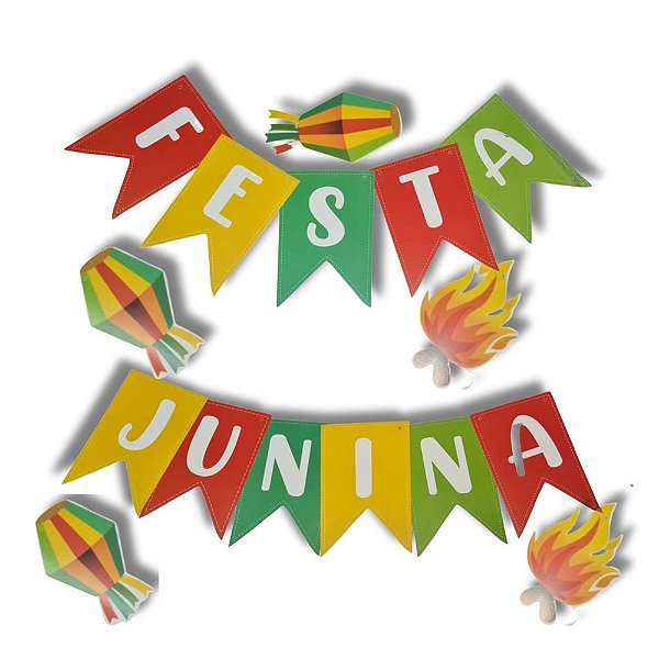 Faixa Bandeirinha Junina Decoração Festa Junina 2 Metros - 1 unidade