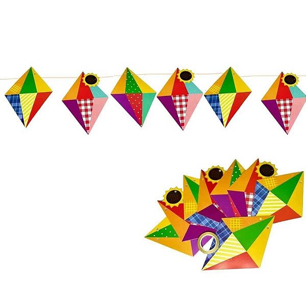 Faixa Balão de Festa Junina 12cm x 16cm