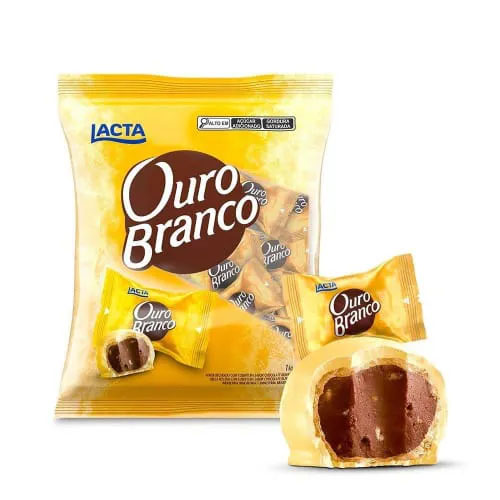 Bombom Chocolate Ouro Branco - Pacote 1kg - 50 Bombons
