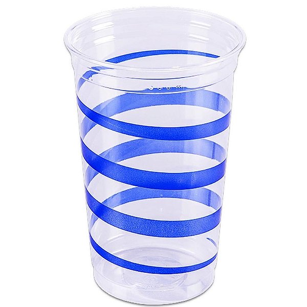 Copo De Plástico Descartável Mania Festa Azul 300Ml Pacote - 30 Unidades