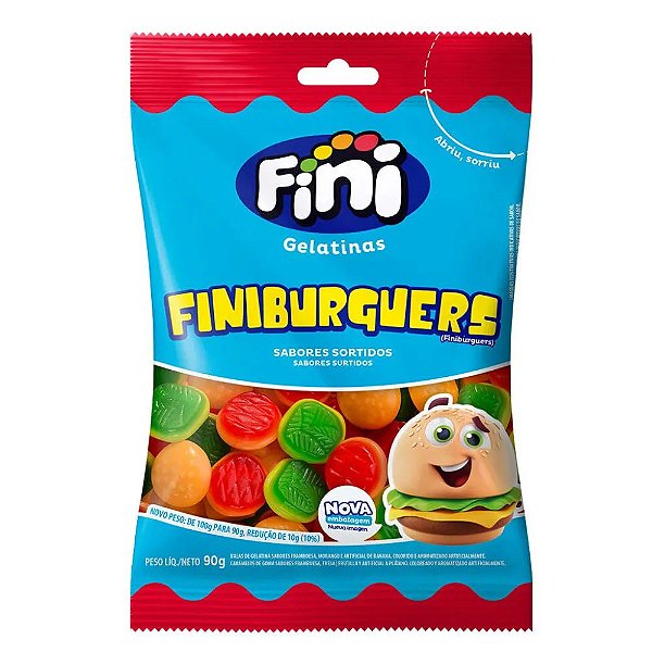 Bala Gelatina Burguers 90g Fini