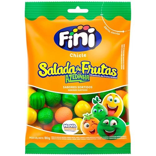 Chicle Salada de Frutas Azedinhas 80G Fini