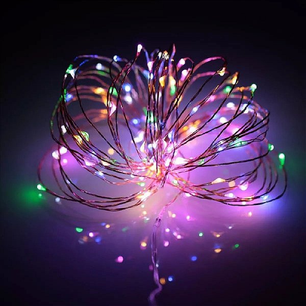 Luz Decorativa com 30 LEDs Embutidos - Cor Colorida - 3 Metros