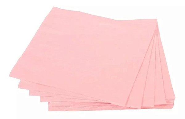 Guardanapo Rosa Candy Folha Simples 30cm x 33cm - 50 Unidades