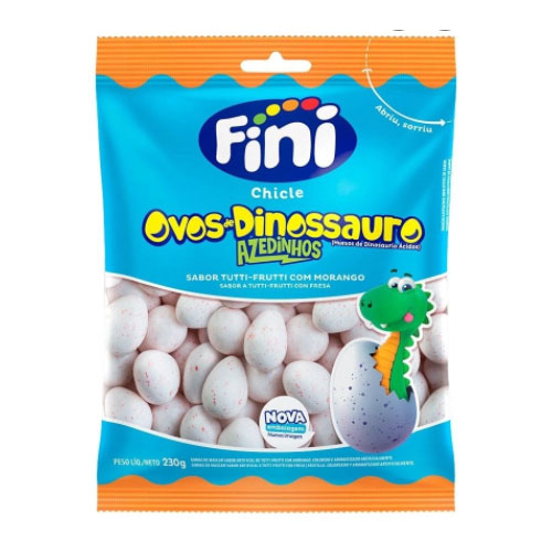 Chiclete Ovo de Dinossauro Azedinhos 230g - Fini