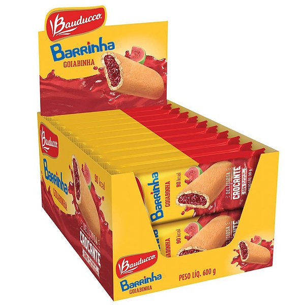 Barrinha Maxi Goiabinha Bauducco - Display 20 Unidades - 600g