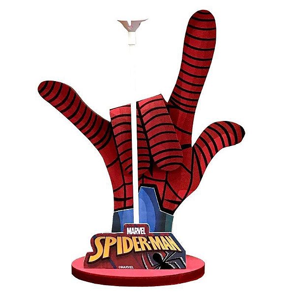 Centro de Mesa em EVA Com Suporte Balão Homem-Aranha 25cm x 20cm - Piffer