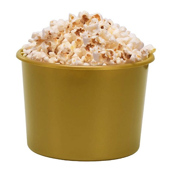 Balde de Pipoca Grande 1,5 Litros - Dourado