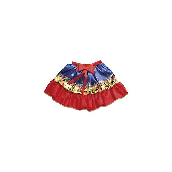 Saia Arraia Super Festa Junina Infantil - Tamanho P - Cintura 46cm