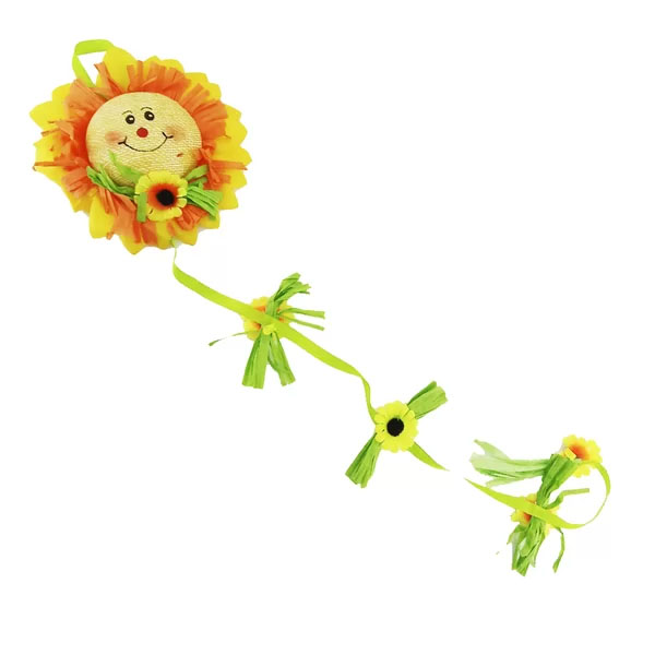 Enfeite Festa Junina Espantalho Girassol 60cm – Decorativo para Pendurar