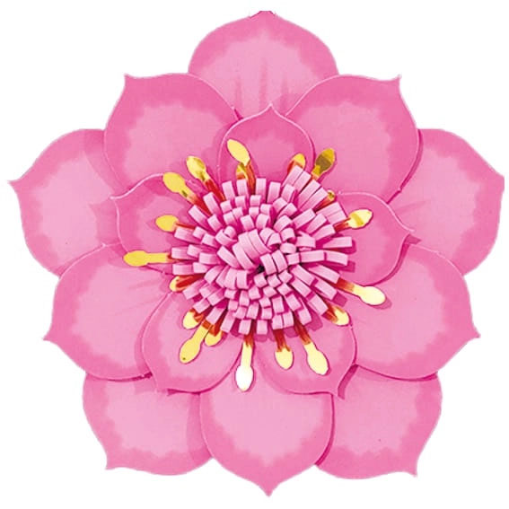 Painel Decorativo em EVA Festa Floral Camélia Rosa Bebê 36cm - Piffer