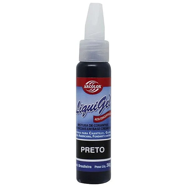 Corante Liquidgel Preto 30g Arcolor