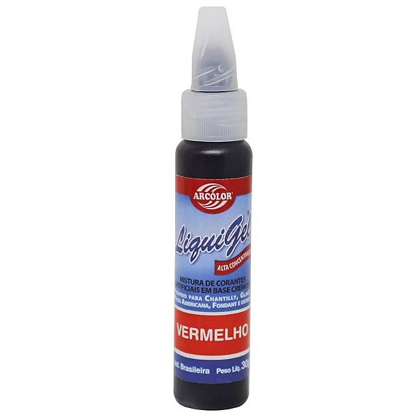 Corante Liquidgel Vermelho 30g Arcolor