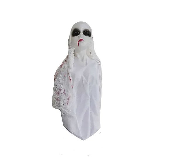 Boneca Fantasma com Som e Luz – Branca – 40cm